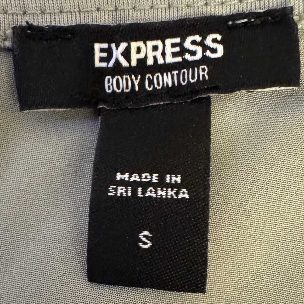 Express Body Contour Light Green One Shoulder Cropped Tank size Small - Picture 4 of 5